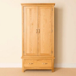 Newlyn Oak Double Wardrobe With Drawers - By Roseland Furniture - thumbnail 5