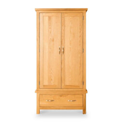 Newlyn Oak Double Wardrobe With Drawers - By Roseland Furniture - thumbnail 2