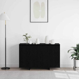Berkfield Black Oak Sideboard Black Oak Wood 120 X 41 X 75 Cm - thumbnail 4