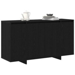 Berkfield Black Oak Sideboard Black Oak Wood 120 X 41 X 75 Cm - thumbnail 3