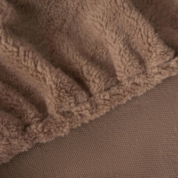 Ohs Teddy Fleece Fitted Bed Sheet Soft Thermal Warm, Mink- King - thumbnail 2