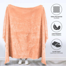 Bravich Hibernate Cosy Collection Soft Faux Mink Throw Thick Luxury Blanket - Blush Pink - thumbnail 3