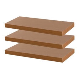 Harbour Housewares 60Cm Floating Wall Shelves- Brown - Photo Gallery Bookshelf Wall Shelves For Storage & Display - Set Of 6 - thumbnail 1