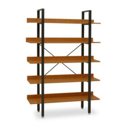 Orsina 5 Tier Red Pomelo Shelves & Black Frame Shelf Unit,office Wall Shelving,five-Tiered Display Unit For Decor - thumbnail 5