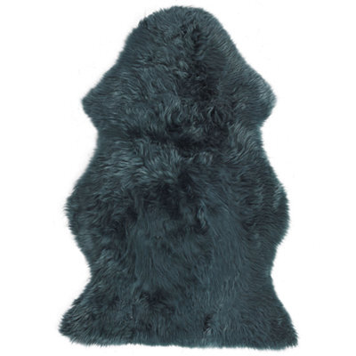 Beliani Sheepskin Rug Uluru Dark Green 65 X 110 Cm - image 1