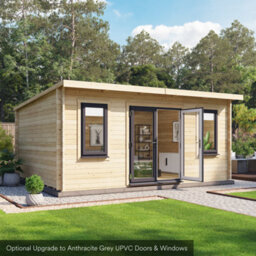 Billyoh Fraya Pent Log Cabin - 5.0M X 4.0M (16 X 13Ft) - 44mm - thumbnail 2