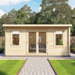 Billyoh Fraya Pent Log Cabin - 5.0M X 4.0M (16 X 13Ft) - 44mm - thumbnail 4