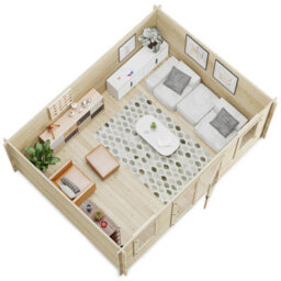 Billyoh Fraya Pent Log Cabin - 5.0M X 4.0M (16 X 13Ft) - 44mm - thumbnail 6
