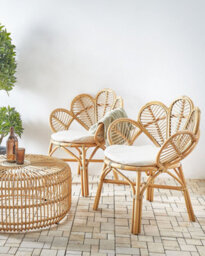 Beliani Set Of 2 Peacock Chairs Florentine Ii Rattan Natural - thumbnail 2