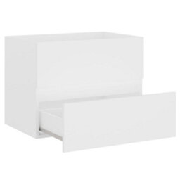 Berkfield Sink Cabinet With Built-In Basin White Engineered Wood - thumbnail 4
