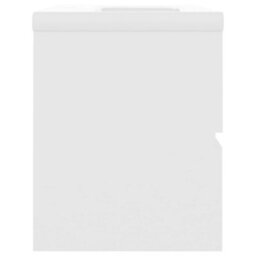 Berkfield Sink Cabinet With Built-In Basin White Engineered Wood - thumbnail 5