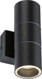 Luminosa Lighting Luminosa Knightsbridge 230V Ip54 Gu10 Up And Down Wall Light - Black - Owall02Bk - thumbnail 1