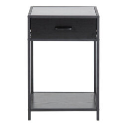 Furniture To Go Seaford Bedside Table With 1 Drawer In Black - thumbnail 2