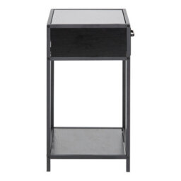 Furniture To Go Seaford Bedside Table With 1 Drawer In Black - thumbnail 3