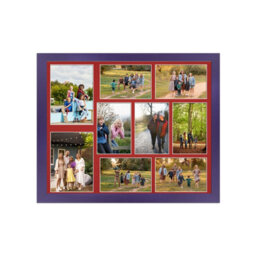 AK Frames 20X16 Purple Sleek Multi Photo Frame With Crimson Mount - Holds 9 Apertures (2X) 7X5, (7X) 6X4 Photos - thumbnail 1