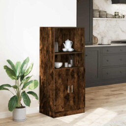 Berkfield Kitchen Cabinet Smoked Oak 57X41.5X131.5 Cm Engineered Wood - thumbnail 3