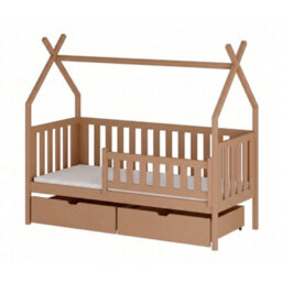 Arte Simba Cinnamon 90 X 190Cm Single Bed With Removable Guardrail And 2 Drawers - Foam/bonnell Mattress Included - thumbnail 1