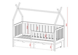 Arte Simba Cinnamon 90 X 190Cm Single Bed With Removable Guardrail And 2 Drawers - Foam/bonnell Mattress Included - thumbnail 2