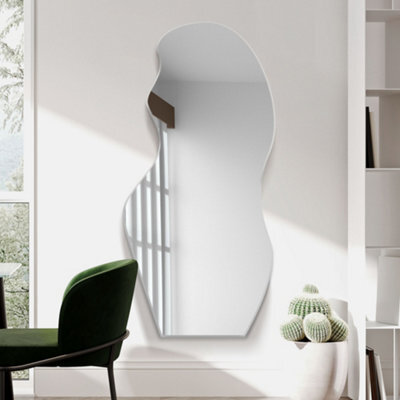 "Mirroroutlet The Lacuna Frameless Pond Leaner / Wall Mirror 47"" X 20"" (120Cm X 50Cm)" - image 1