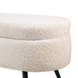 Nordlys Metal And White Bouclé Storage Bench Modern Design Style Entryway - thumbnail 7