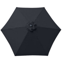 Sundaze Black Replacement Parasol Fabric Garden Umbrella Canopy Cover For 2.5M 6 Arm Parasols - thumbnail 1