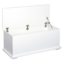 Wyld Haus Fizi White Storage Blanket Chest 113L With Flip-Top Lid And Safety Hinges - thumbnail 2