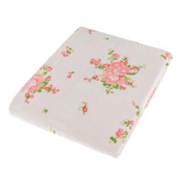 Homescapes Floral Printed Cream Bath Sheet 100% Cotton