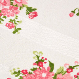 Homescapes Floral Printed Cream Bath Sheet 100% Cotton - thumbnail 2