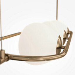 Luminosa Lighting Luminosa Maytoni Erich Modern 3 Light Globe Pendant Ceiling Light Brass E14 - thumbnail 5