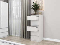 W5 Malwa Tall Chest Of Drawers White - thumbnail 3