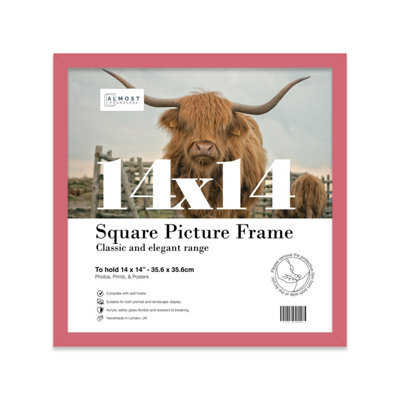 14X14 Pink Picture Frame (35.6 X 35.6Cm) Poster, Photo, Artwork, Gallery Wall Or Print - image 1