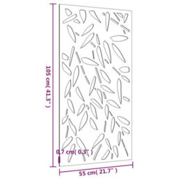Vidaxl Garden Wall Decoration 105X55 Cm Corten Steel Bamboo Leaf Design - thumbnail 3