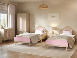 Flair Noah Single Bed Oak & Pink - thumbnail 3