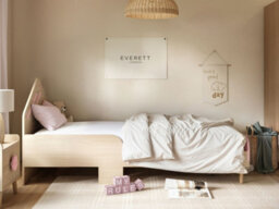 Flair Noah Single Bed Oak & Pink - thumbnail 2
