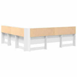 Berkfield Storage Headboard With Shelf White 200 Cm Engineered Wood - thumbnail 7