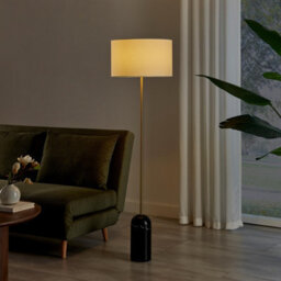 Furniturebox Uk Joceline Black Marble Standing Floor Lamp - thumbnail 2