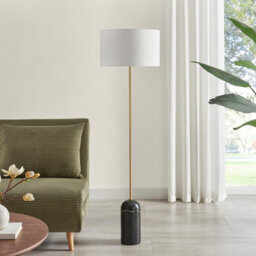 Furniturebox Uk Joceline Black Marble Standing Floor Lamp - thumbnail 3