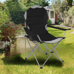 Redwood Leisure Redwood High Back Padded Camping Armchair - Black - thumbnail 6