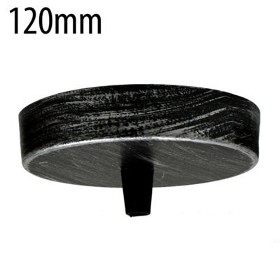 One Outlet Ceiling Rose Metal Pendant Light Cover Plate 120mm Brushed Silver With Accessories For Vintage Ceiling And Wall Lamps - image 1
