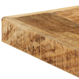 Berkfield Industrial Dining Table 160X80X75 Cm Solid Rough Mango Wood - thumbnail 5