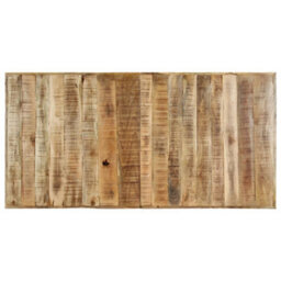 Berkfield Industrial Dining Table 160X80X75 Cm Solid Rough Mango Wood - thumbnail 4