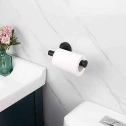 Toilet Paper Holder Matte Black Stainless Steel Wall Mounted Toilet Roll Holder - thumbnail 4