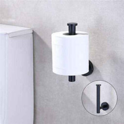 Toilet Paper Holder Matte Black Stainless Steel Wall Mounted Toilet Roll Holder - thumbnail 5