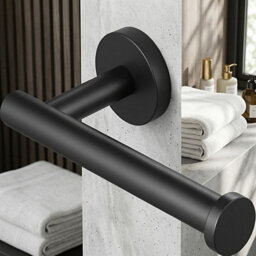 Toilet Paper Holder Matte Black Stainless Steel Wall Mounted Toilet Roll Holder - thumbnail 1