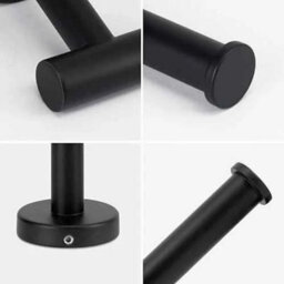 Toilet Paper Holder Matte Black Stainless Steel Wall Mounted Toilet Roll Holder - thumbnail 7