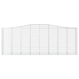 Berkfield Arched Gabion Baskets 7 Pcs 400X50X140/160 Cm Galvanised Iron - thumbnail 4