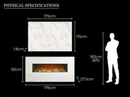 Acantha Bloc Pre-Built Fully Inset Media Wall Suite & Tv Board In White Marble Effect - thumbnail 6