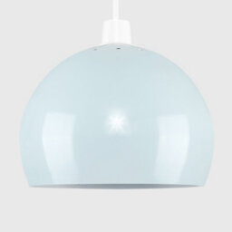 Valuelights Pair Of Mini Retro Gloss Pale Blue Arco Style Dome Ceiling Light Shades (D)20Cm - thumbnail 5