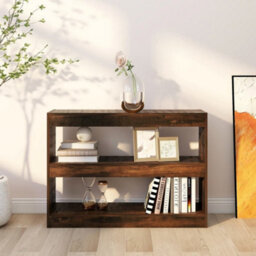 Berkfield Book Cabinet/room Divider Smoked Oak 100X30X72 Cm - thumbnail 6