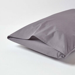 Homescapes Dark Grey Egyptian Cotton Housewife Pillowcase 200 Tc, Standard - thumbnail 3